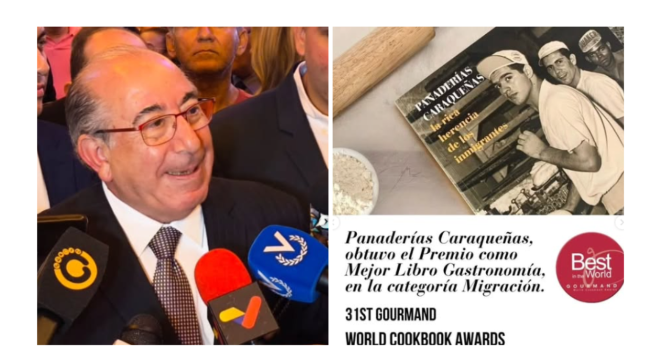 Tomás Ramos, presidente de FEVIPAN, felicitó a los autores del libro «Panaderías Caraqueñas» por premio internacional